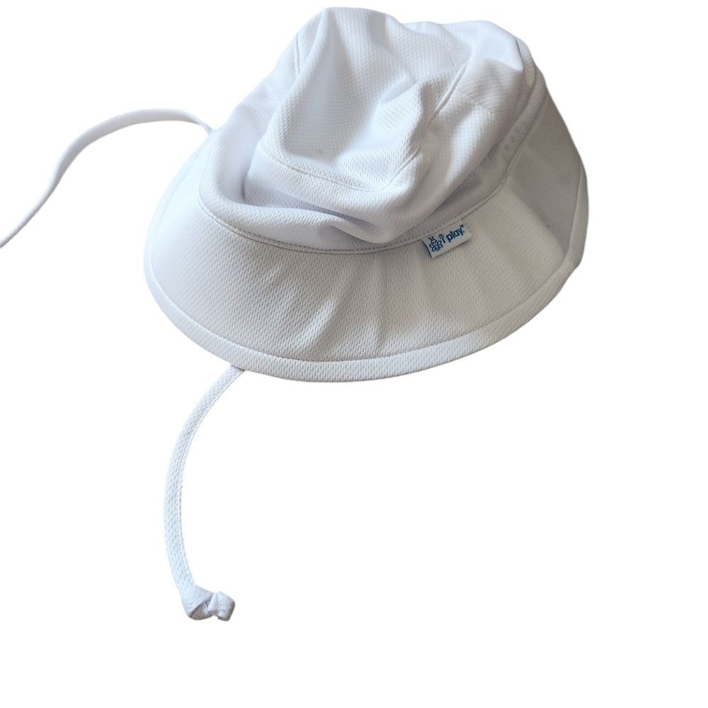 i Play Sun Bucket Hat Size 9-18 months White UPF 50+
